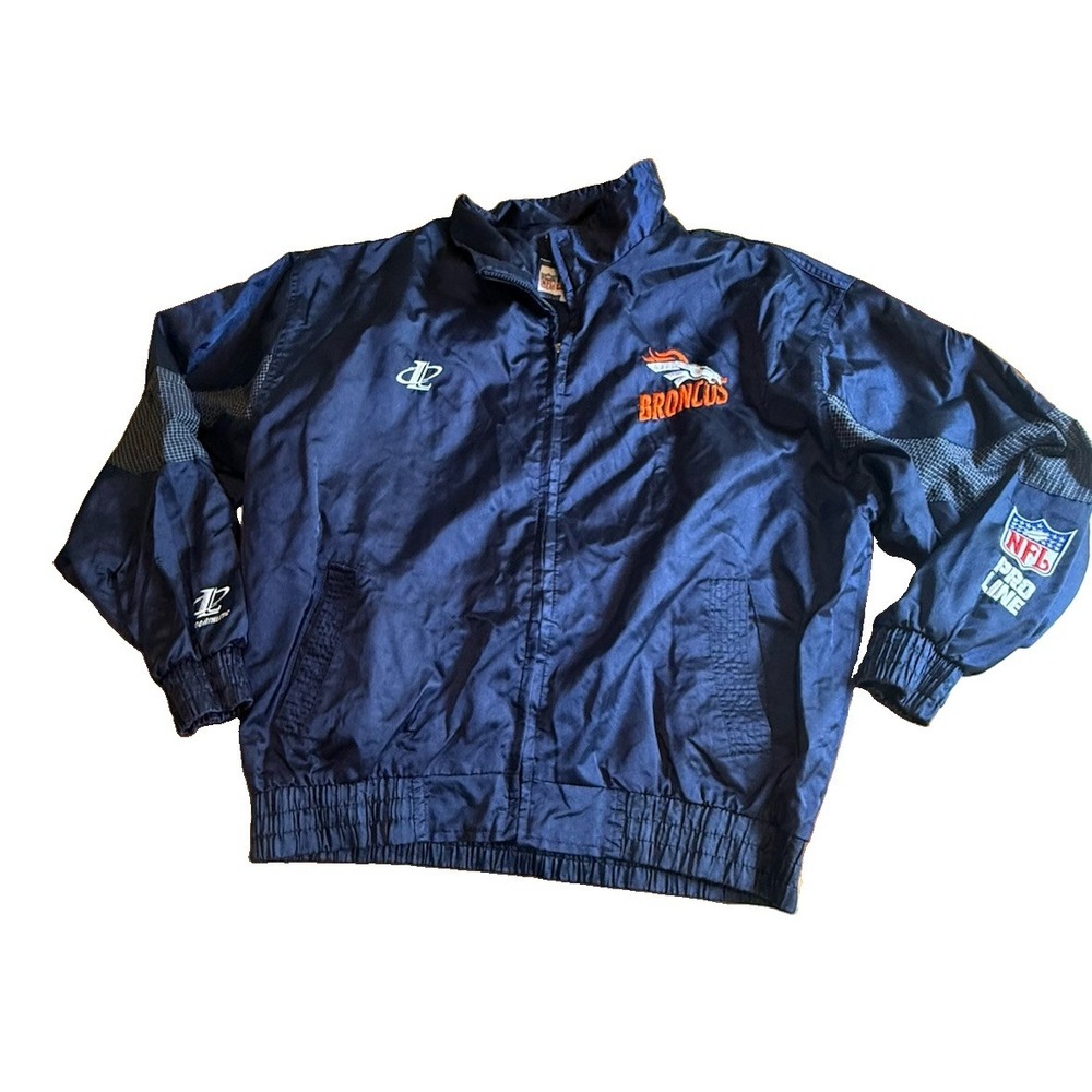 Vintage Denver Broncos Pro Line Logo Authentic Full Zip Jacket Size XL